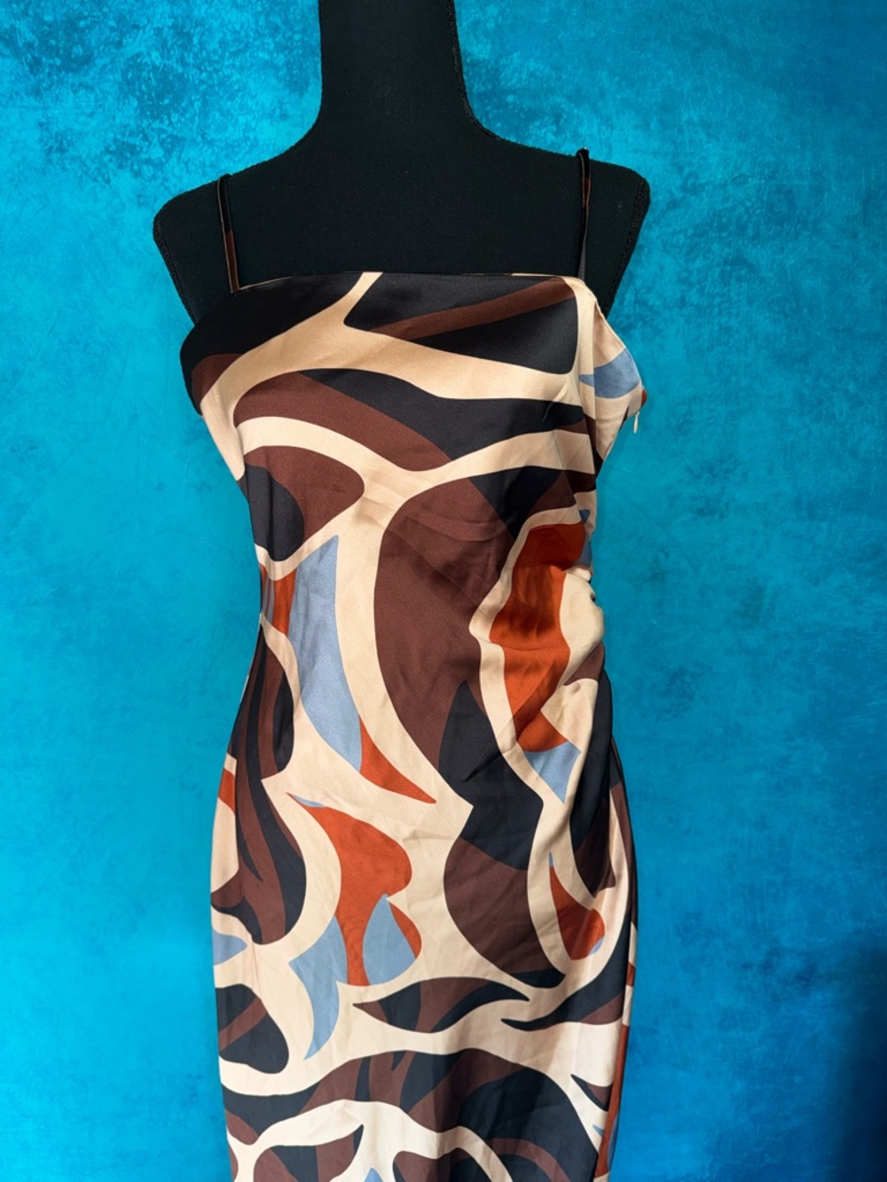 House of Harlow 1960 sleeveless scowl neck midi/maxi slip dress - Picture 4 of 10